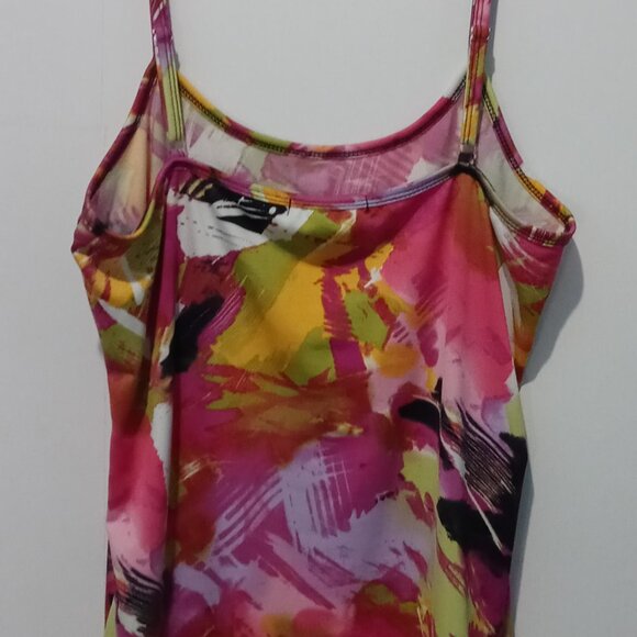 CDP & CO Spaghetti Strap Adjustable Abstract Print Tank Top Size Large - Picture 5 of 9